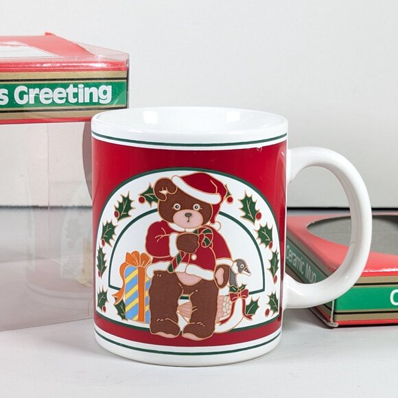 Woodward Canada Christmas mug Teddy Bear Holiday Mug Vintage Gift idea - Picture 7 of 13
